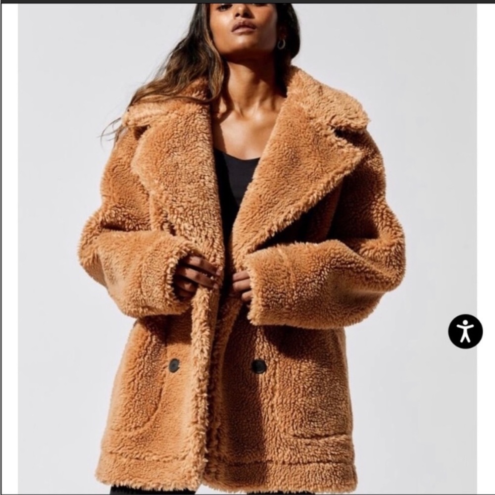 Carbon 38 Double Breasted Teddy coat (BRAND NEW)